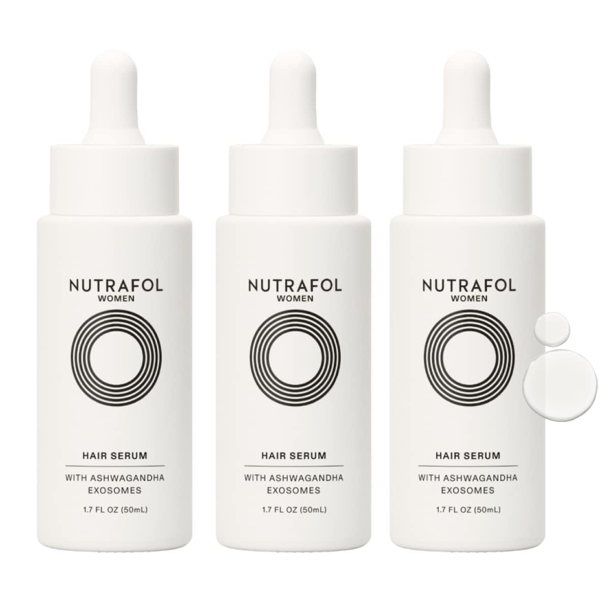 Nutrafol Women's Hair Serum, Vegan, Daily Hair Care, Lightweight, Fast-Absorbing