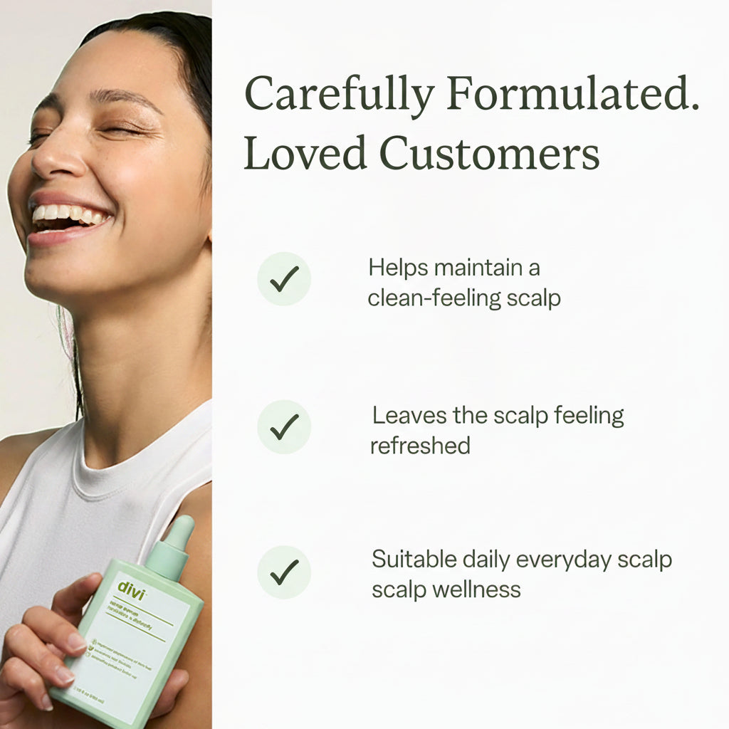 DIVI Scalp Serum | Daily Hair & Scalp Wellness Formula | Amino Acids, Caffeine & Rosemary Oil | Reduces Oil & Product Buildup