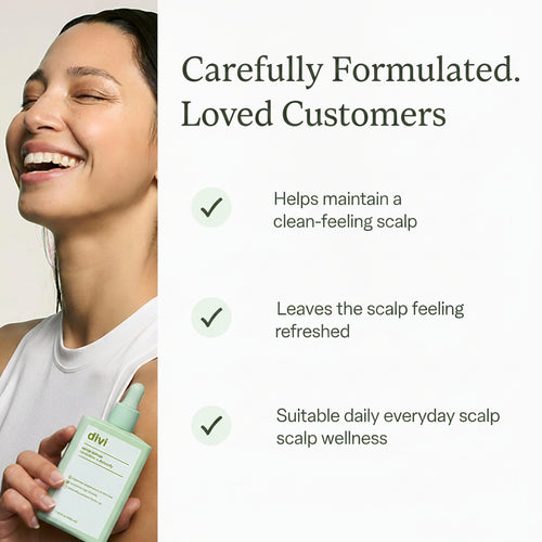 DIVI Scalp Serum | Daily Hair & Scalp Wellness Formula | Amino Acids, Caffeine & Rosemary Oil | Reduces Oil & Product Buildup
