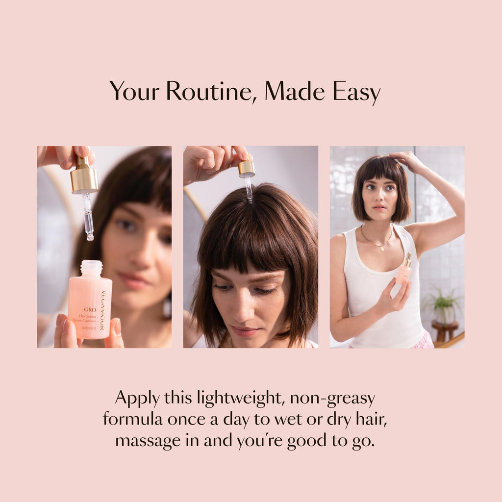 VEGAMOUR GRO Hair Serum | Hair & Scalp Wellness Support | Non-Greasy Formula | Bergamot Scent | Vegan & Cruelty-Free