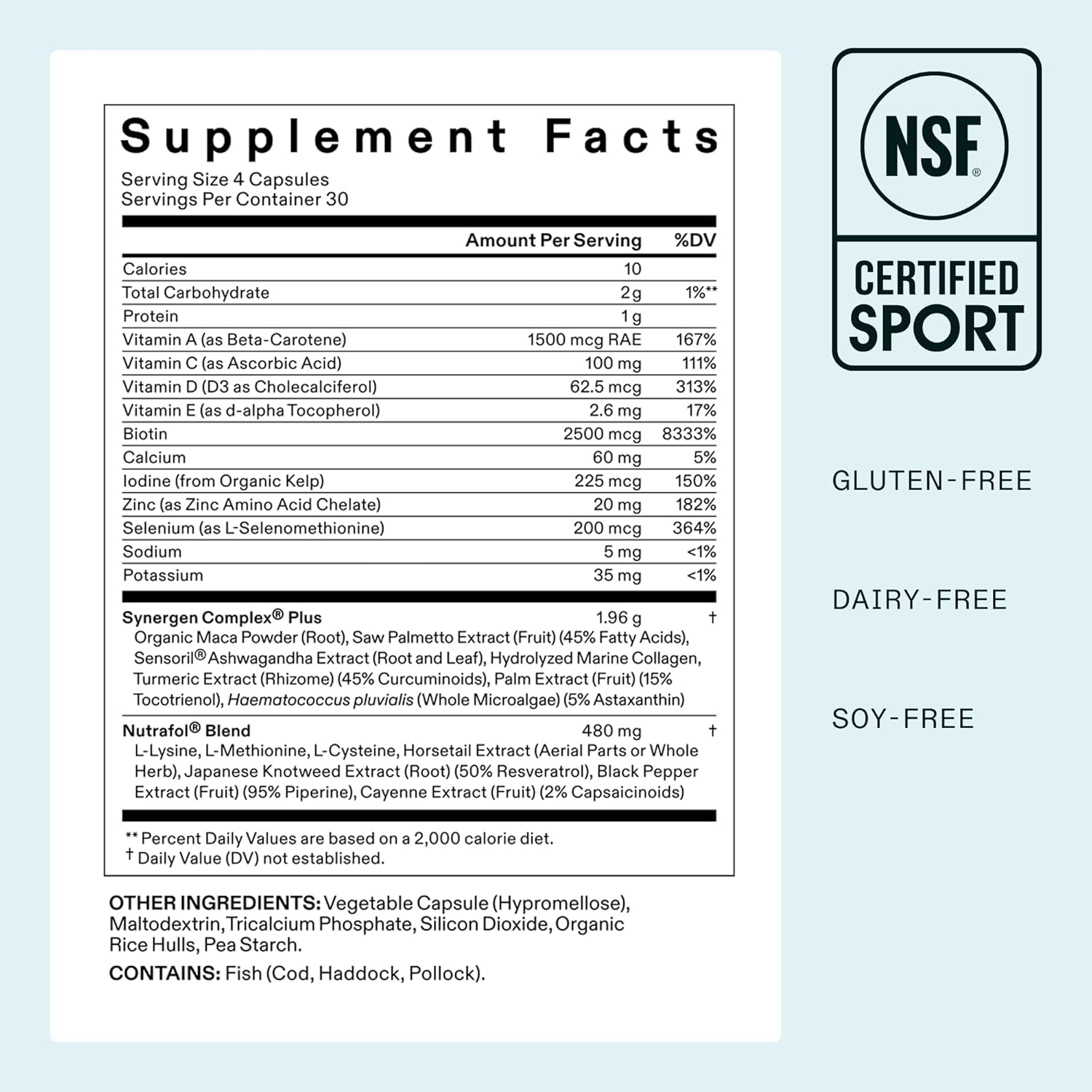 Nutrafol Women's Balance Hair Wellness Supplement Ages 45+ | Daily Nutritional Support for Hair & Scalp Wellness | 1 Month Supply
