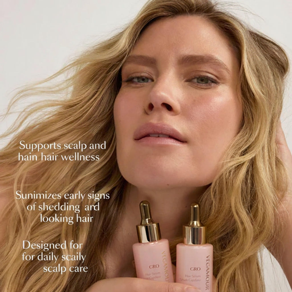 VEGAMOUR GRO Hair Serum | Hair & Scalp Wellness Support | Non-Greasy Formula | Bergamot Scent | Vegan & Cruelty-Free
