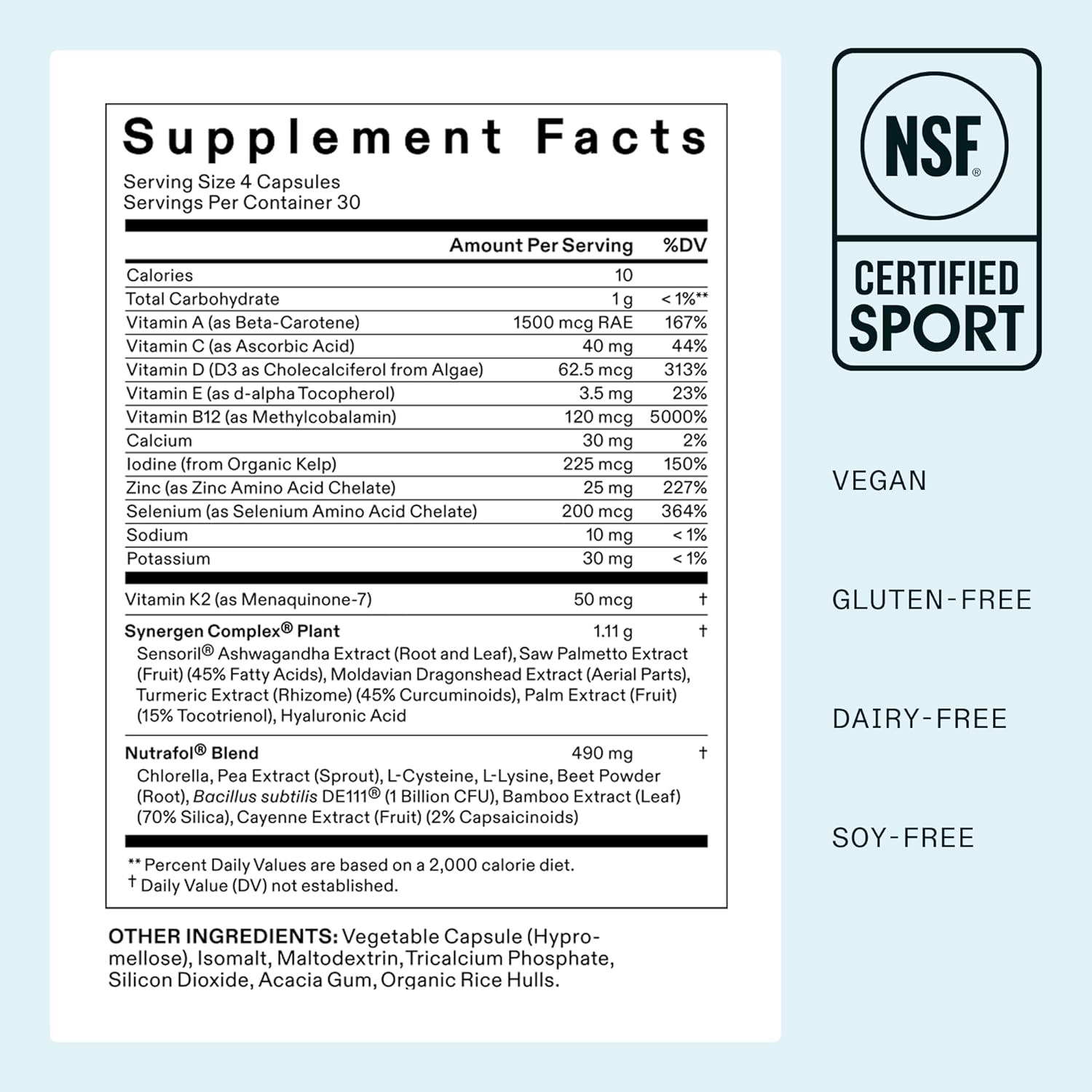 Nutrafol Women's Hair Wellness Supplement for Ages 18-44, Daily Hair & Scalp Support, 1 Month Supply
